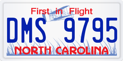 NC license plate DMS9795