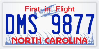 NC license plate DMS9877
