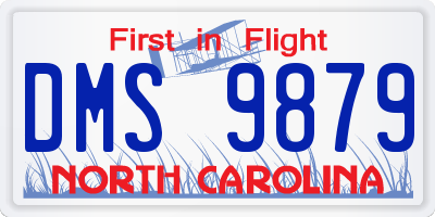 NC license plate DMS9879