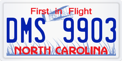 NC license plate DMS9903