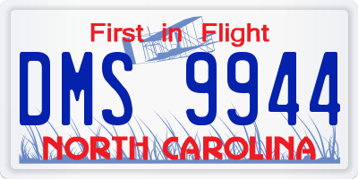 NC license plate DMS9944