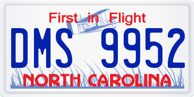NC license plate DMS9952