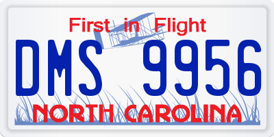 NC license plate DMS9956