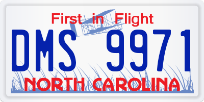 NC license plate DMS9971