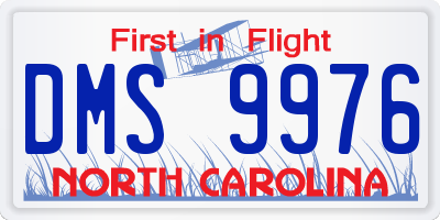 NC license plate DMS9976