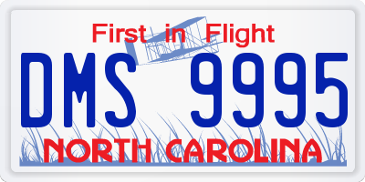 NC license plate DMS9995