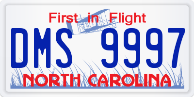 NC license plate DMS9997