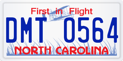 NC license plate DMT0564