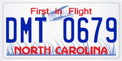 NC license plate DMT0679