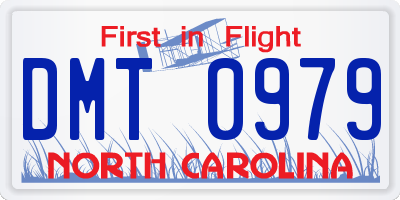 NC license plate DMT0979