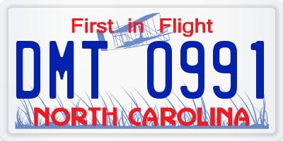 NC license plate DMT0991