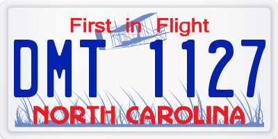 NC license plate DMT1127