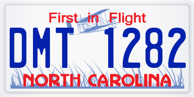 NC license plate DMT1282
