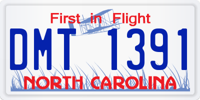 NC license plate DMT1391