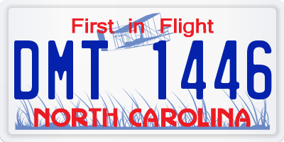 NC license plate DMT1446