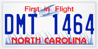 NC license plate DMT1464