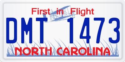 NC license plate DMT1473