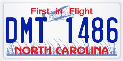 NC license plate DMT1486