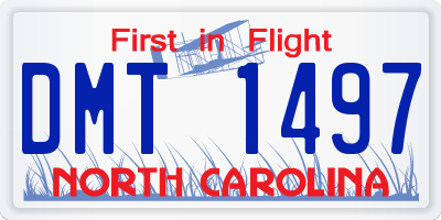 NC license plate DMT1497