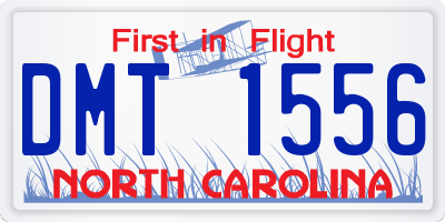 NC license plate DMT1556