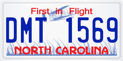 NC license plate DMT1569