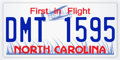 NC license plate DMT1595