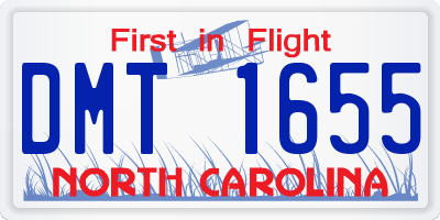 NC license plate DMT1655