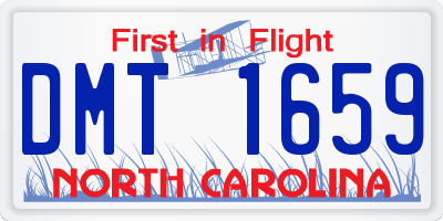 NC license plate DMT1659