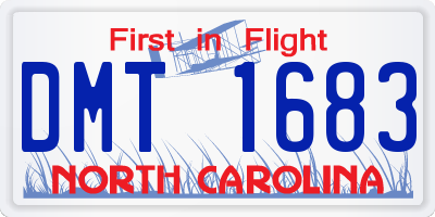 NC license plate DMT1683