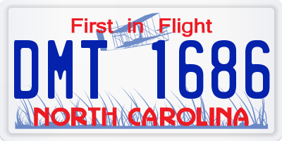 NC license plate DMT1686
