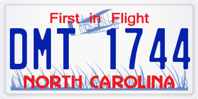 NC license plate DMT1744