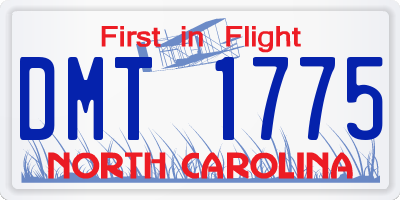 NC license plate DMT1775