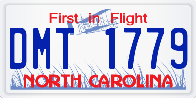 NC license plate DMT1779