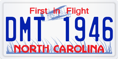 NC license plate DMT1946