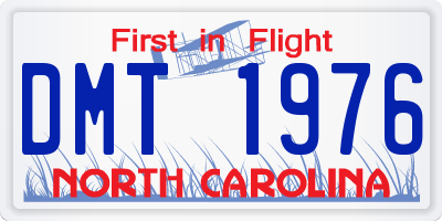 NC license plate DMT1976
