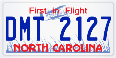 NC license plate DMT2127