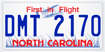 NC license plate DMT2170