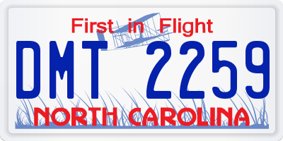 NC license plate DMT2259