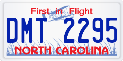 NC license plate DMT2295