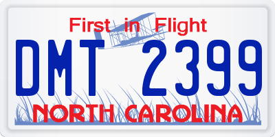 NC license plate DMT2399