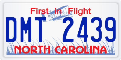 NC license plate DMT2439