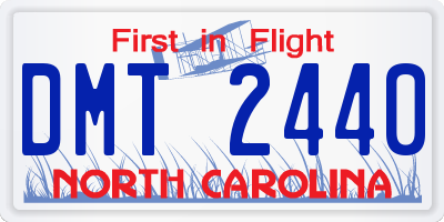 NC license plate DMT2440