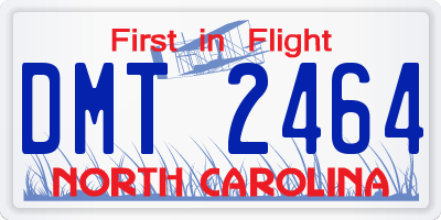 NC license plate DMT2464