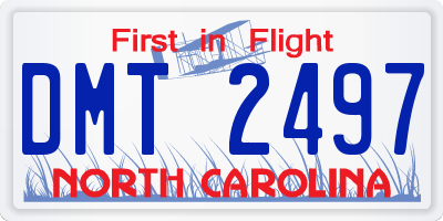 NC license plate DMT2497
