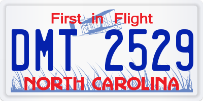 NC license plate DMT2529