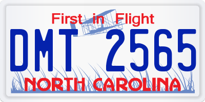 NC license plate DMT2565