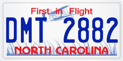 NC license plate DMT2882
