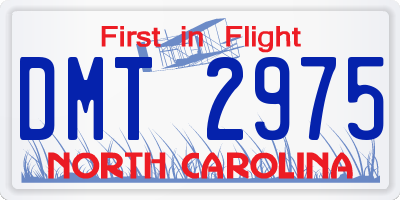 NC license plate DMT2975