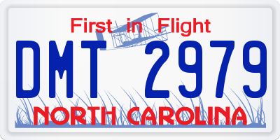 NC license plate DMT2979