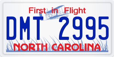 NC license plate DMT2995